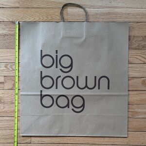 Bloomingdale’s Big Brown Bag - Tan Shopping Bag 19”x18”x7” heavy paper